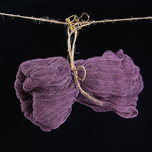 KEYSTONE 拍攝道具 復古棉紗巾60*90cm(灰紫)