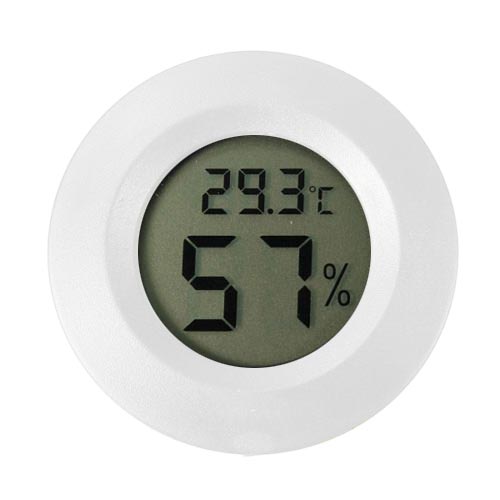圓形嵌入式數位溫濕度計(白色)
