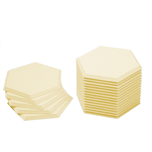 KEYSTONE 六角形聲學纖維吸音板20片裝-009淡黃