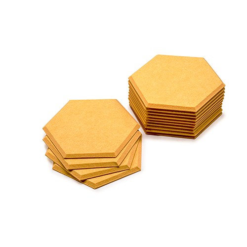KEYSTONE 六角形聲學纖維吸音板20片裝-橙黃