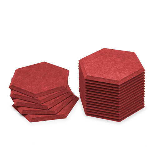 KEYSTONE 六角形聲學纖維吸音板20片裝-024紫紅