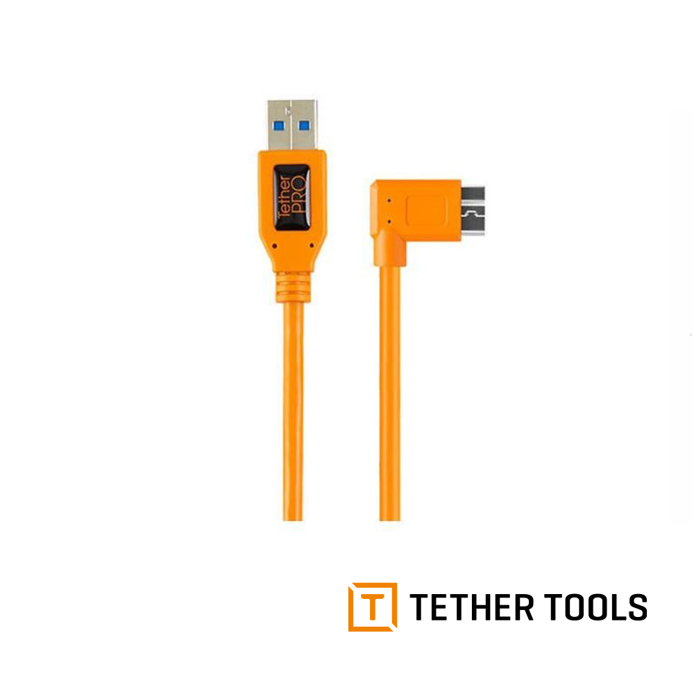 【TETHER TOOLS】USB3.0轉USB3.0 MicroB直角傳輸線  公司貨CU61RT02-ORG