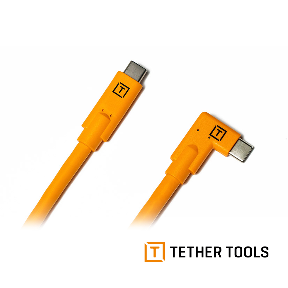 【TETHER TOOLS】USB-C轉USB-C 直角傳輸線 公司貨 CUC15RT-ORG