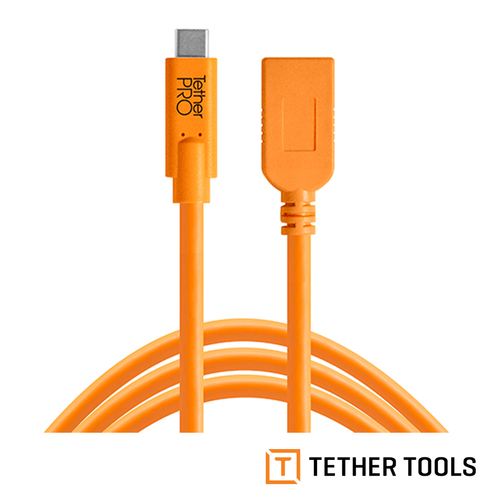 【TETHER TOOLS】CUCA415-ORG TETHER Pro 傳輸線 USB-C TO USB A 4.6M 公司貨