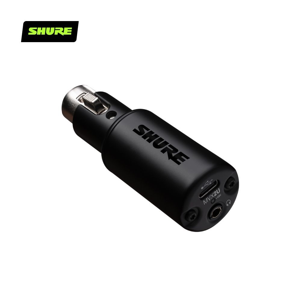 【SHURE】MVX2U 錄音介面 (麥克風XLR/USB XLR/USB -C轉接頭)