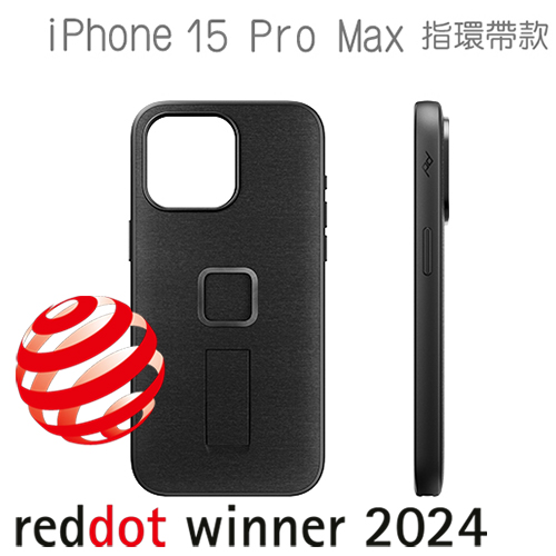 PEAK DESIGN iPhone 15 Pro Max 易快扣手機殼附指環帶 (炭燒灰)