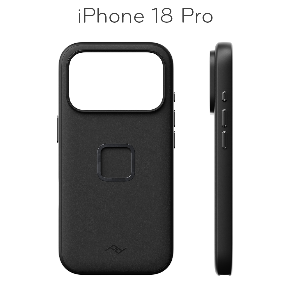 PEAK DESIGN iPhone 18 Pro 易快扣真皮手機殼 (沈穩黑)