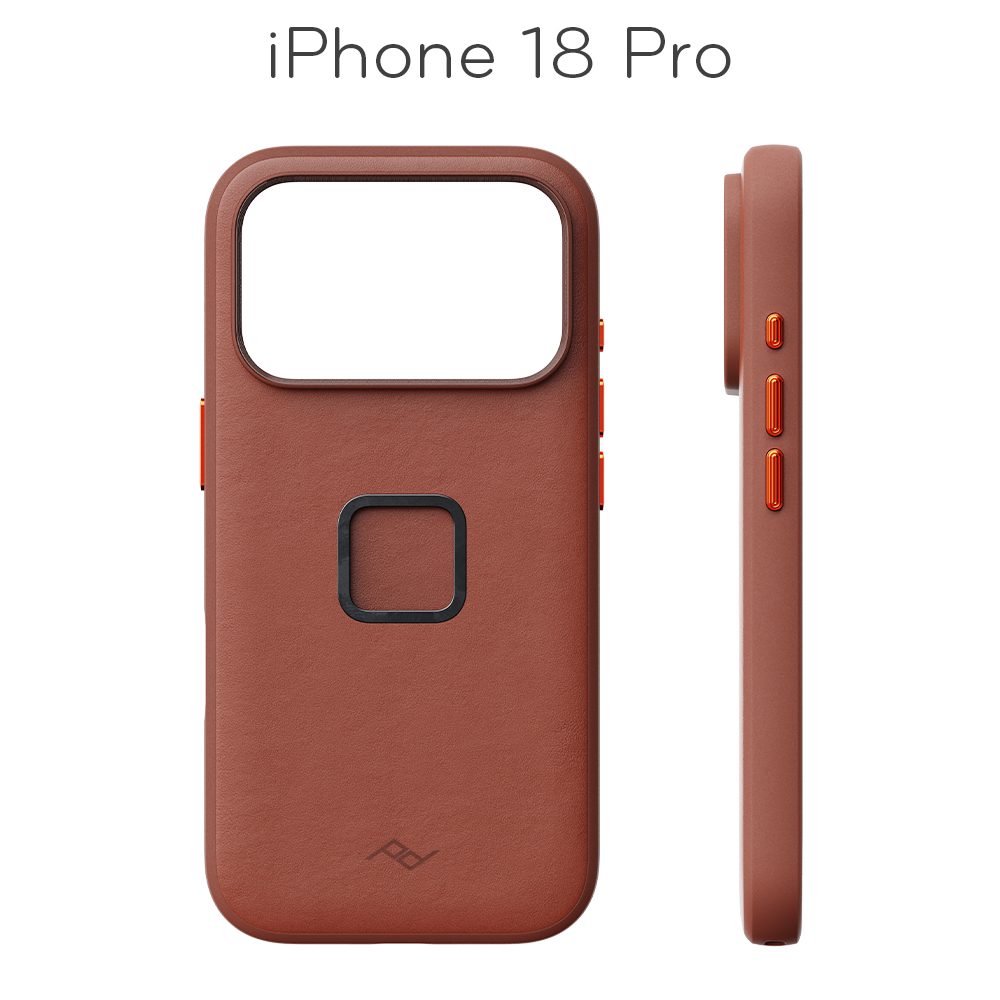 PEAK DESIGN iPhone 18 Pro 易快扣植物皮手機殼 (杉木紅)