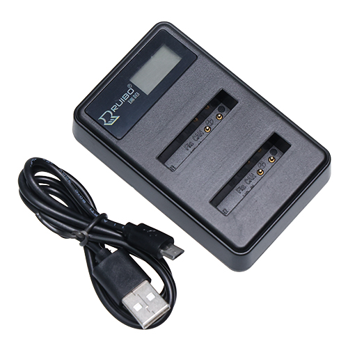 RUIBO LCD 雙槽鋰電池充電座 for CANON NB-6L