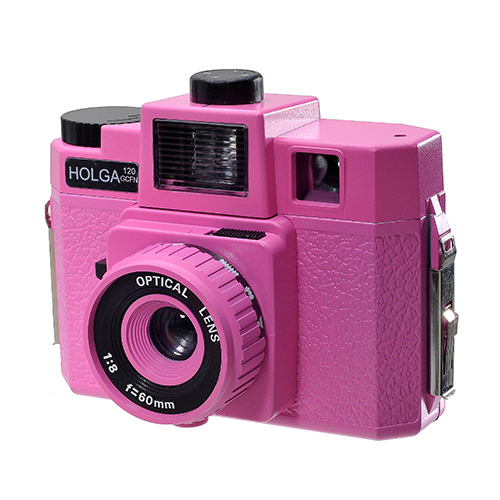 HOLGA 120GCFN桃紅玻璃鏡頭相機(附多色閃燈)