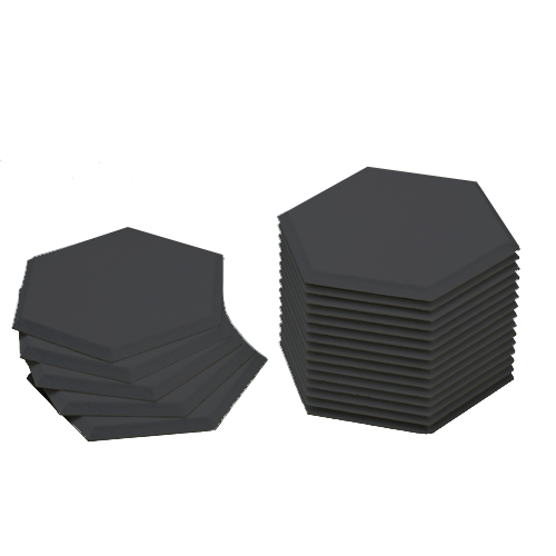 KEYSTONE 六角形聲學纖維吸音板20片裝-黑