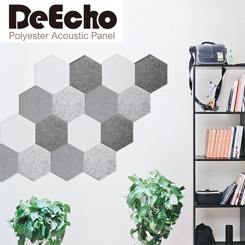 KEYSTONE 六角形DeEcho 吸音板80片配色套裝-黑白漸層