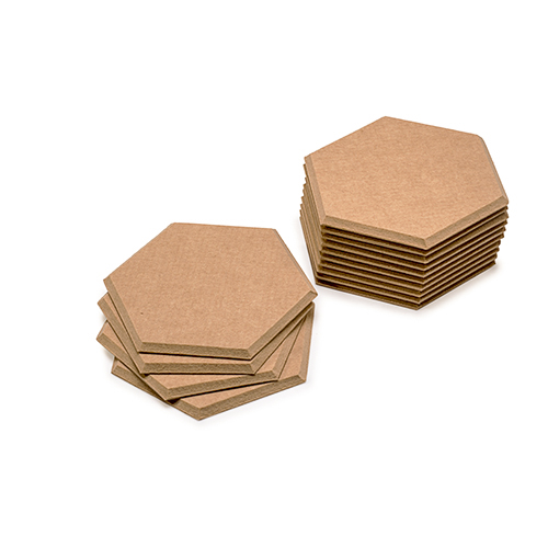 KEYSTONE 六角形聲學纖維吸音板20片裝-桂黃