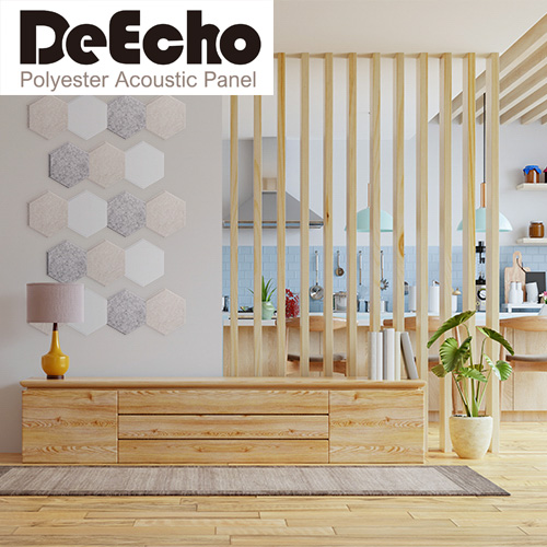 KEYSTONE 六角形DeEcho 吸音板18片裝-銀駝白