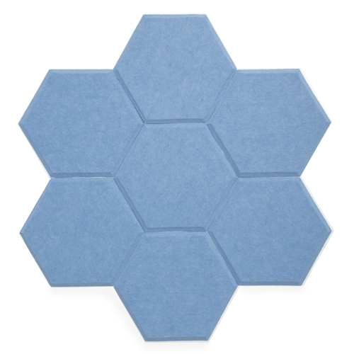 KEYSTONE 六角形聲學纖維吸音板20片裝-天藍
