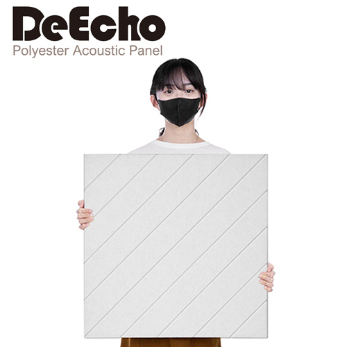 DeEcho 吸音板 60X60cm16片裝-V槽斜紋/007自然白