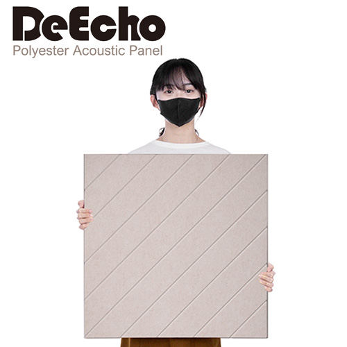 KEYSTONE DeEcho 吸音板 60X60cm16片裝-V槽斜紋/001淺駝