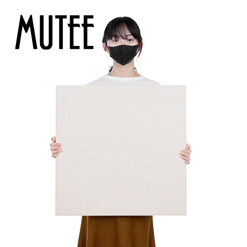 MUTEE 吸隔音板60X60cm 8片裝-淺駝/倒角 (無背膠)