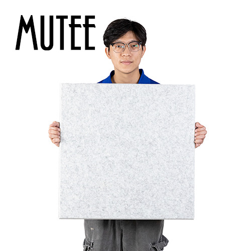 MUTEE 吸隔音板60X60cm 8片裝-煙灰/倒角