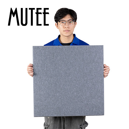 MUTEE 吸隔音板60X60cm 8片裝-月光灰/倒角