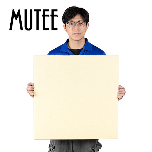 MUTEE 吸隔音板60X60cm 8片裝-淡黃/倒角
