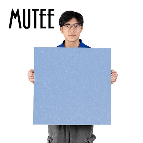 MUTEE 吸隔音板60X60cm 8片裝-淺藍/倒角
