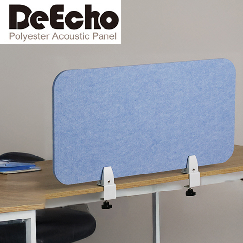 DeEcho 40*80 桌夾型吸音隔板組(淺藍/白夾)