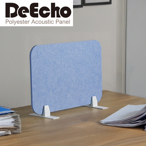 DeEcho 40*60 桌面吸音隔板組(淺藍/白夾)