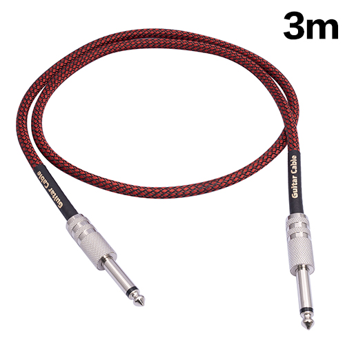 REXLIS 雙屏蔽 6.35TRS 吉他導線 3m