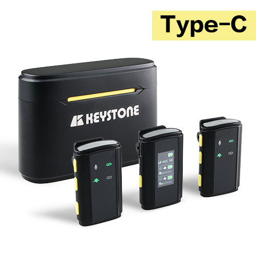 Keystone J28 一對二 無線領夾麥克風(Type C)