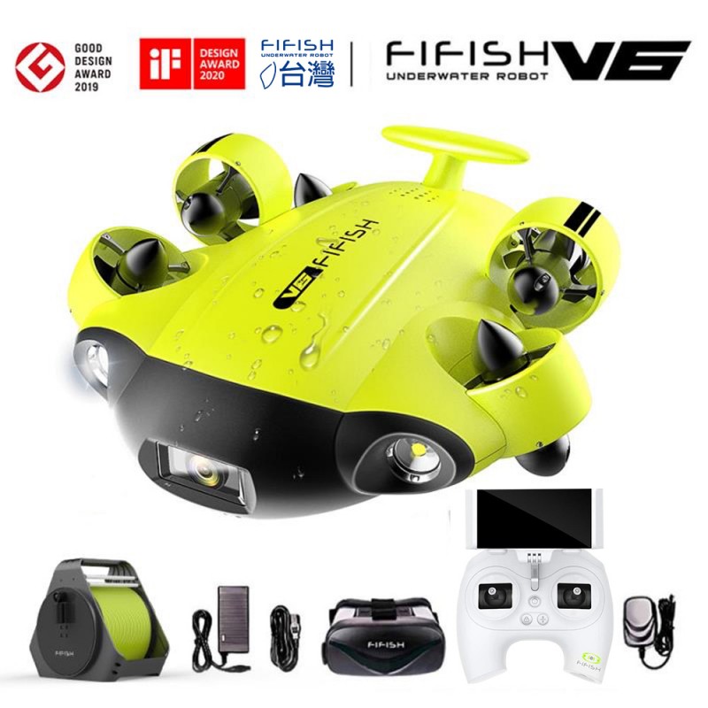 FIFISH V6 水下無人機/專業攝影機/水下攝影【全配組】