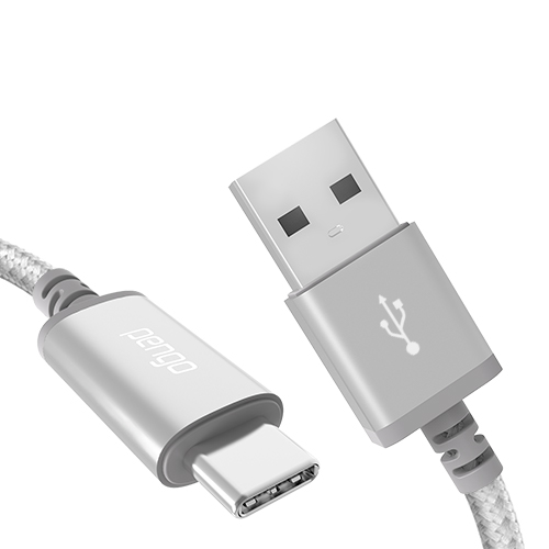 【Pengo】USB-C轉USB-A充電傳輸線 (1.2M)-質感銀