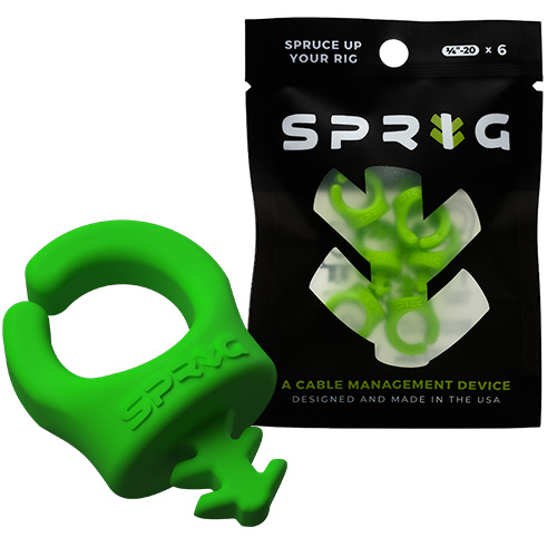 【SPRIG】1/4"-20 整線扣 - 清新綠 (六入/包)