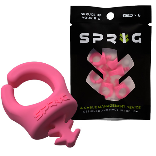 【SPRIG】1/4"-20 整線扣 - 亮麗粉 (六入/包)