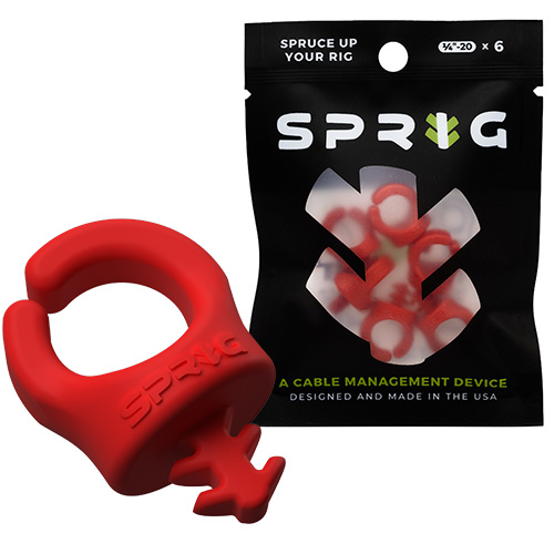 【SPRIG】1/4"-20 整線扣 - 經典紅 (六入/包)